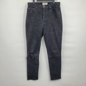 Reformation High Waisted Destroyed Button Fly Jeans Denim Pants Women Size 29
